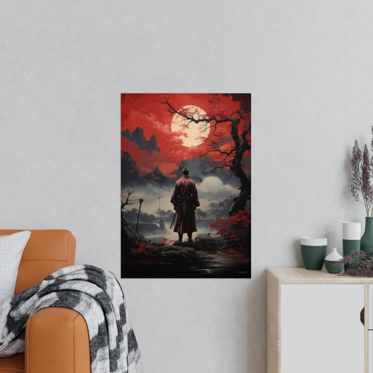 Samurai Twilight Poster - Zen Krieger - Poster für Dein Gaming - Zimmer - Poster bei HappyHugPixels