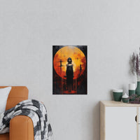 Schattenfigur im Sonnenlicht Poster - Mystische Illustration - Poster bei HappyHugPixels