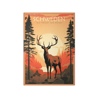 Schweden Poster - Naturwunder als wunderschöne Illustration - Poster bei HappyHugPixels