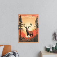 Schweden Poster - Naturwunder als wunderschöne Illustration - Poster bei HappyHugPixels