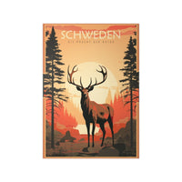 Schweden Poster - Naturwunder als wunderschöne Illustration - Poster bei HappyHugPixels