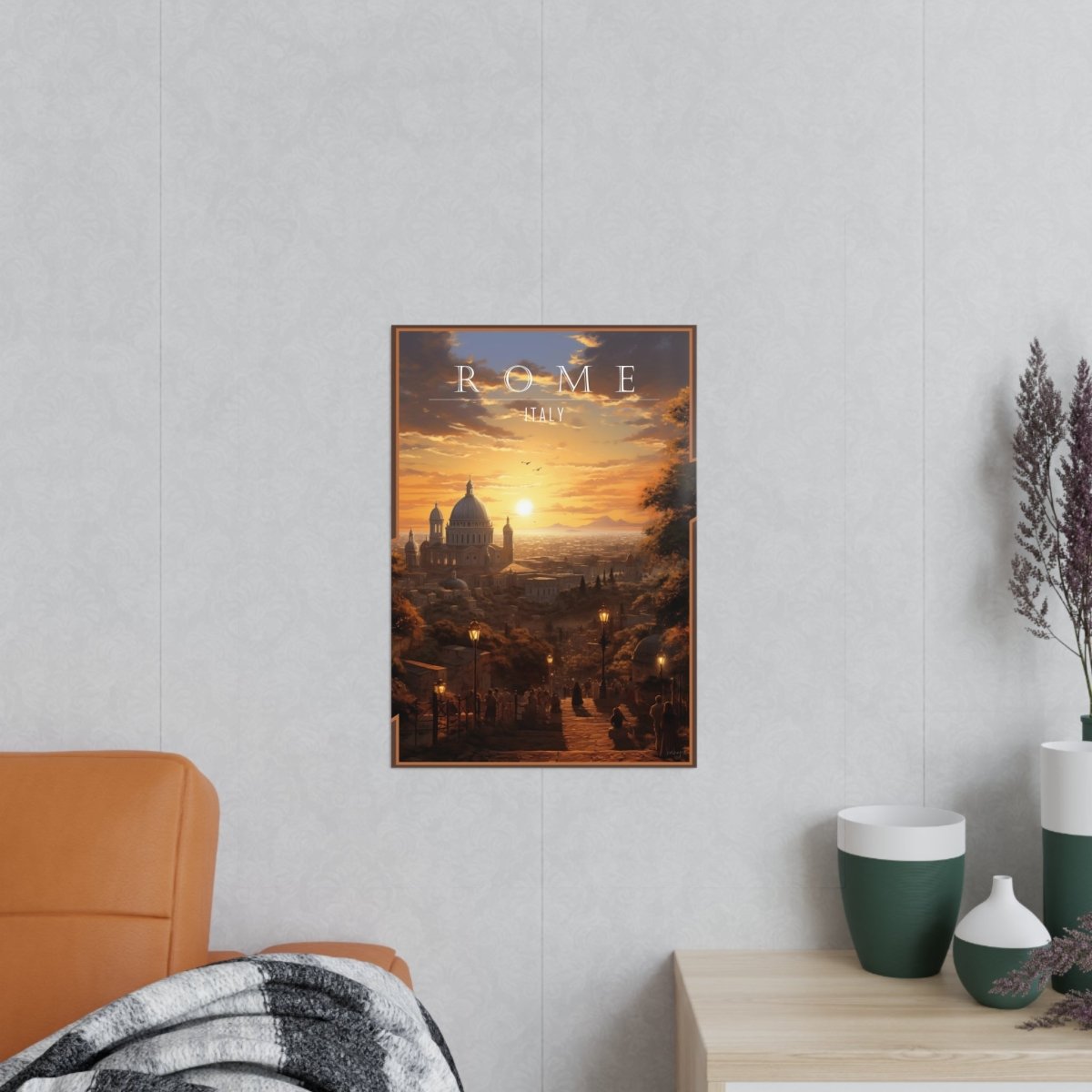 Sonnenuntergang Rom – Dekoratives Qualitäts - Poster - Poster bei HappyHugPixels