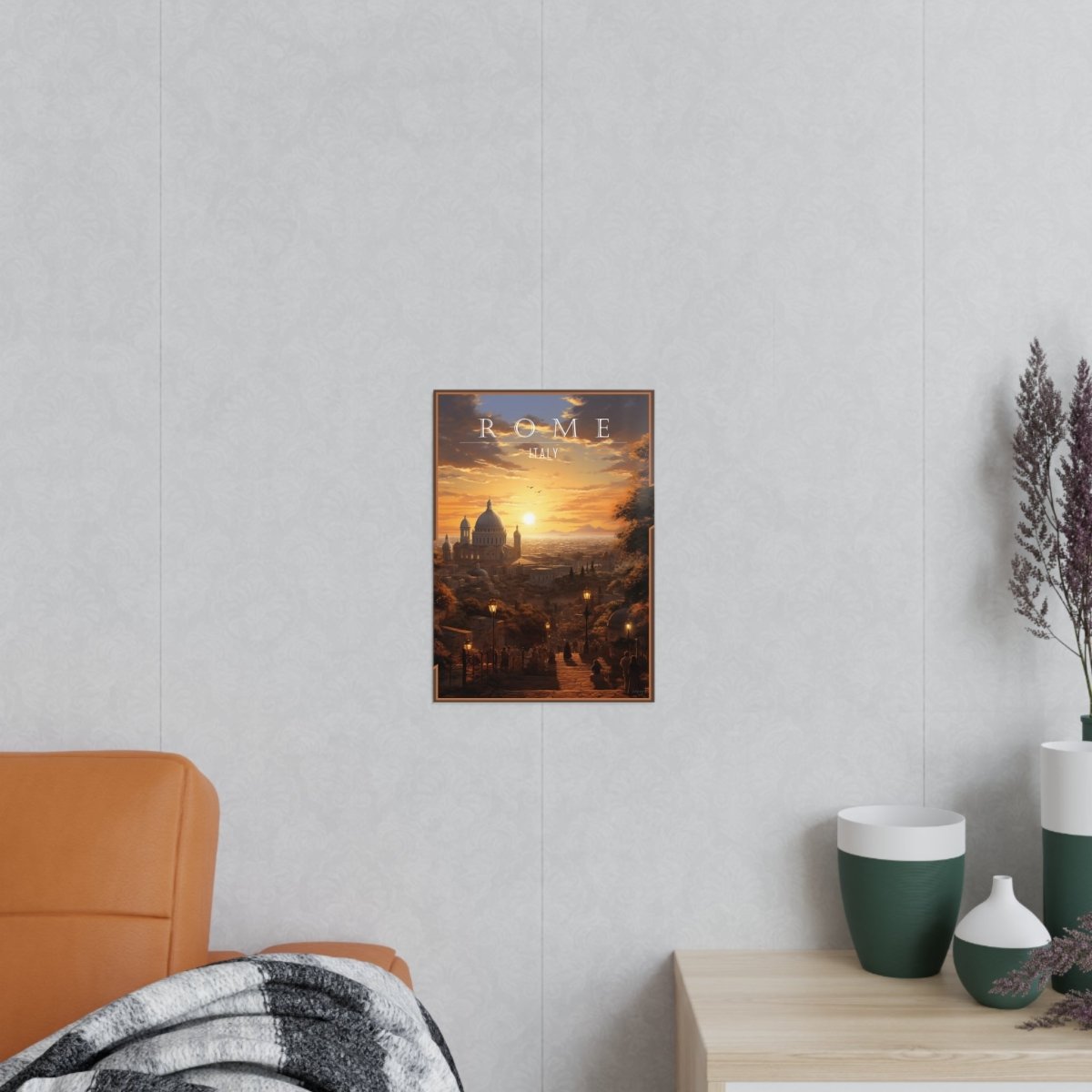 Sonnenuntergang Rom – Dekoratives Qualitäts - Poster - Poster bei HappyHugPixels