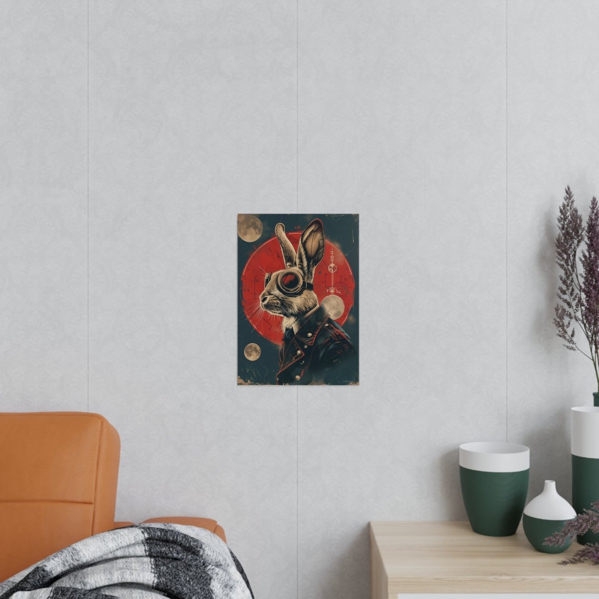 Steampunk Hase Poster – Vintage - Style Astronomie Kunstdruck - Poster bei HappyHugPixels