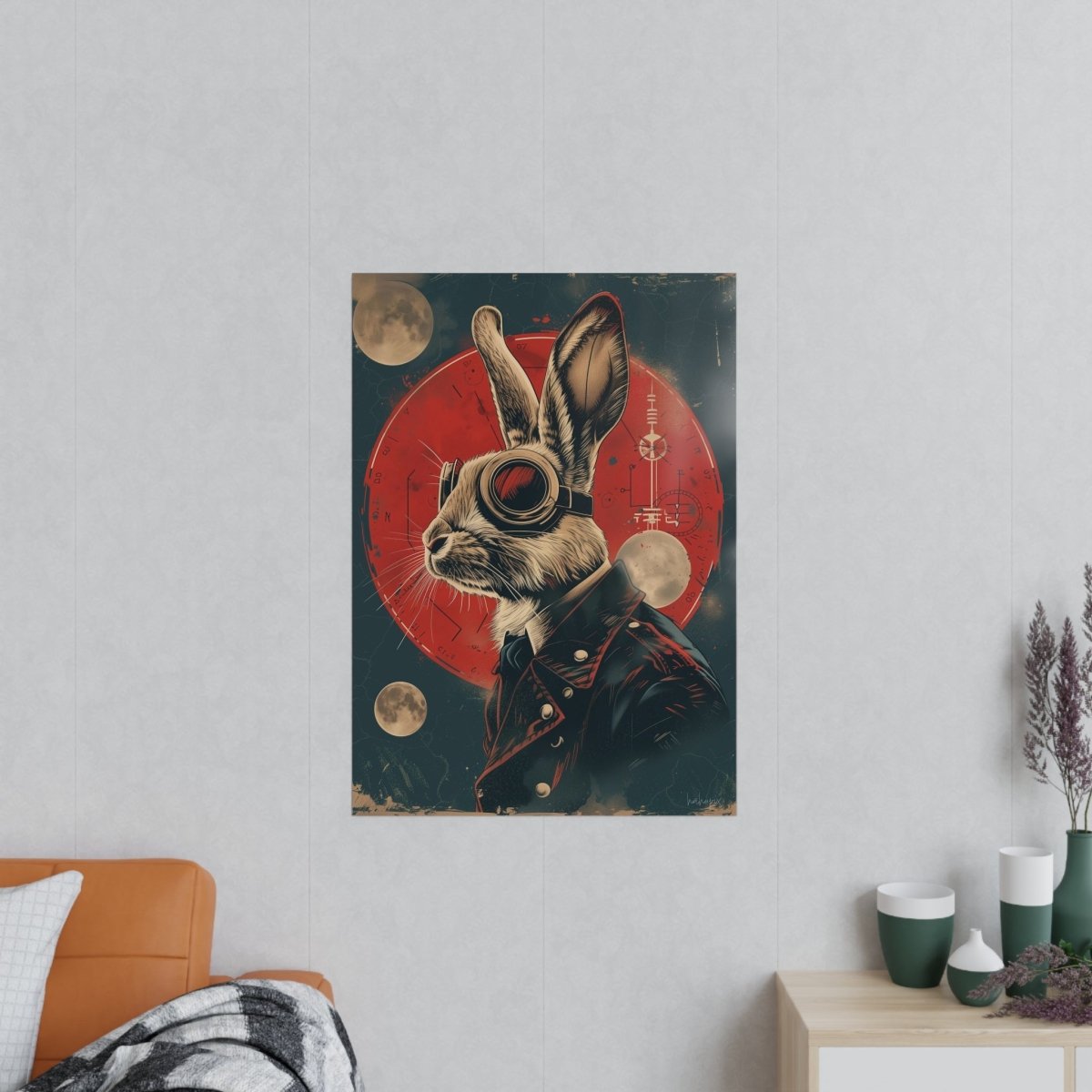 Steampunk Hase Poster – Vintage - Style Astronomie Kunstdruck - Poster bei HappyHugPixels