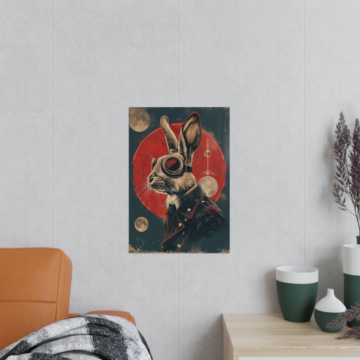 Steampunk Hase Poster – Vintage - Style Astronomie Kunstdruck - Poster bei HappyHugPixels