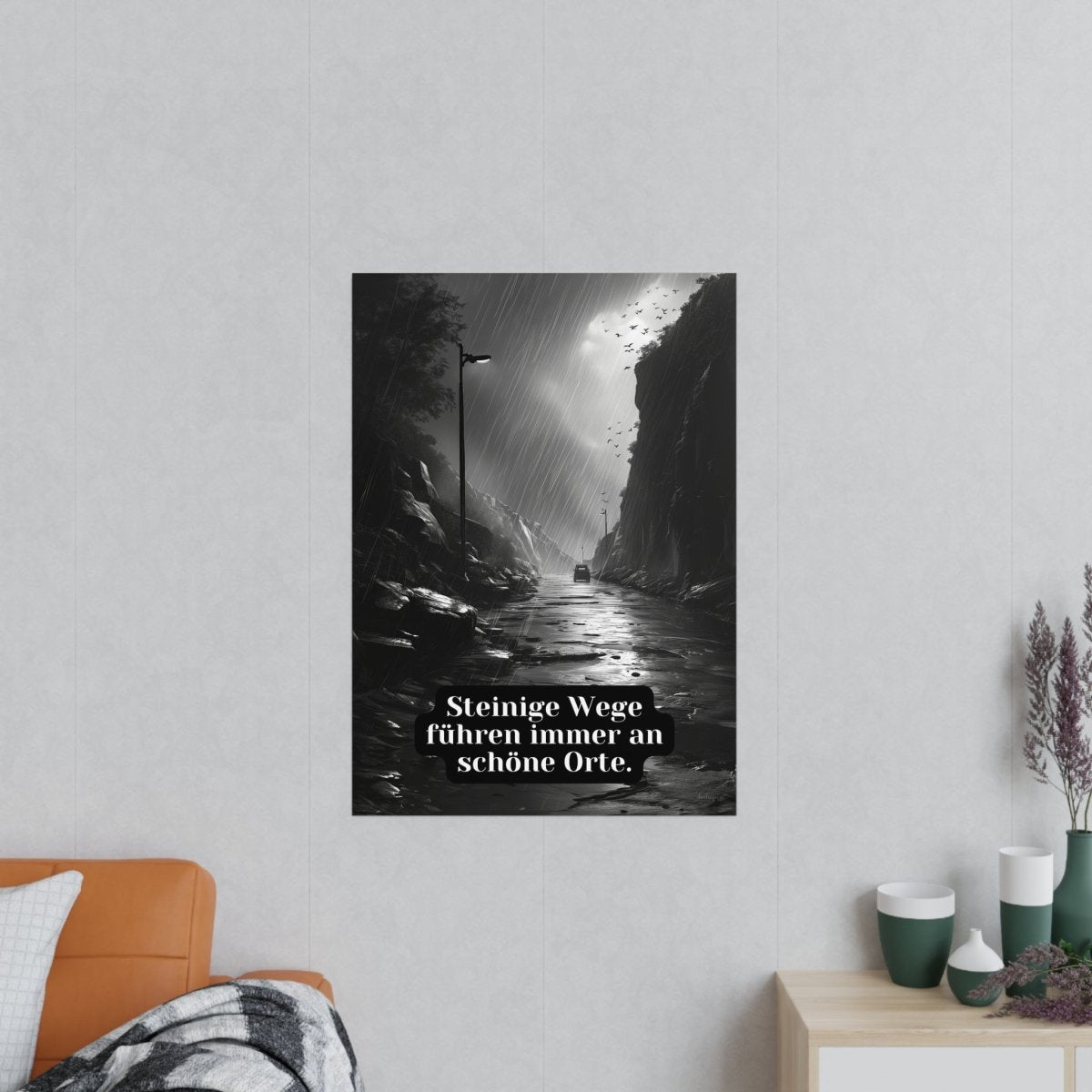 Steinige Wege des Lebens Poster - Deine Hilfe im Alltag - Poster bei HappyHugPixels