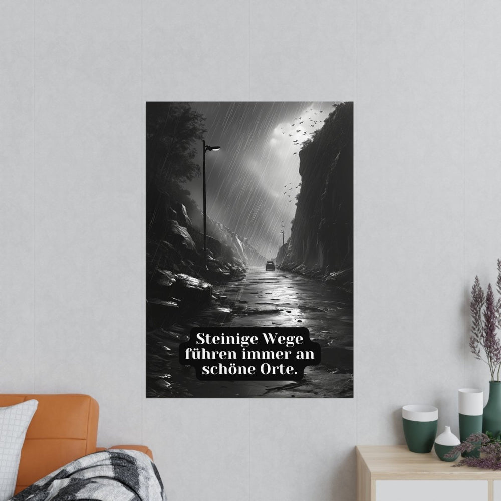 Steinige Wege des Lebens Poster - Deine Hilfe im Alltag - Poster bei HappyHugPixels