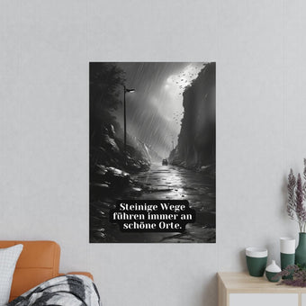 Steinige Wege des Lebens Poster - Deine Hilfe im Alltag - Poster bei HappyHugPixels