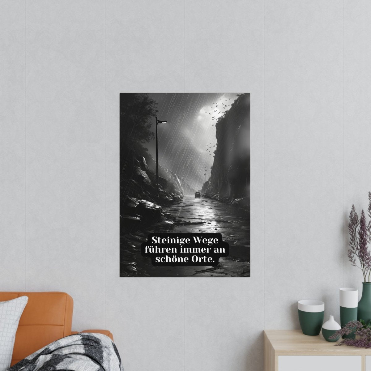 Steinige Wege des Lebens Poster - Deine Hilfe im Alltag - Poster bei HappyHugPixels