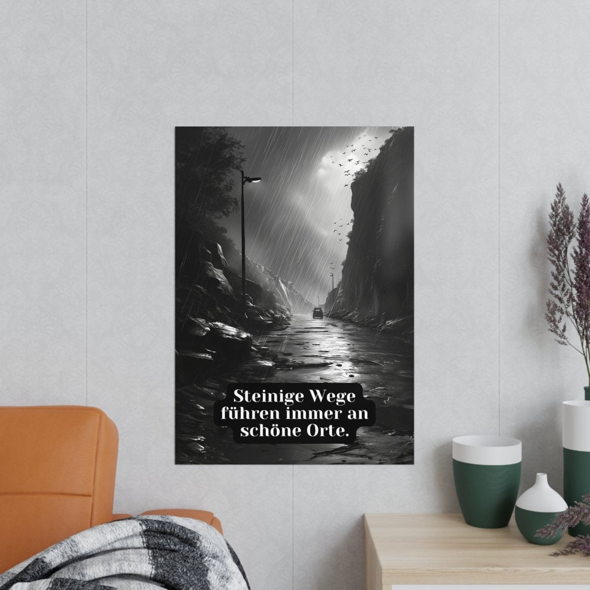 Steinige Wege des Lebens Poster - Deine Hilfe im Alltag - Poster bei HappyHugPixels