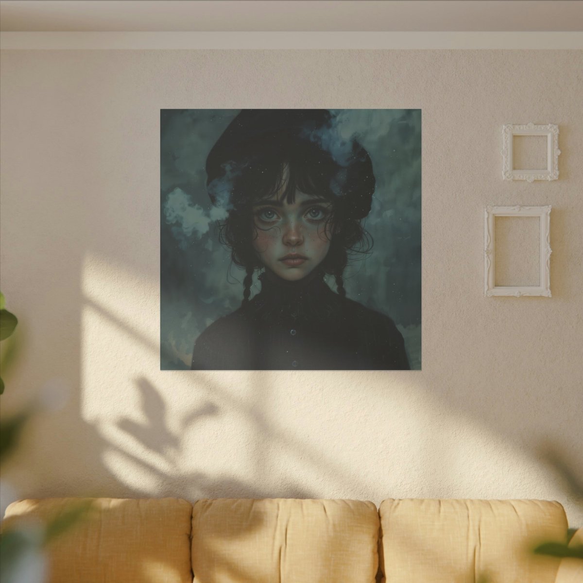 Mystisches Mädchen Leinwand – Sternennacht Träumerei - Canvas bei HappyHugPixels