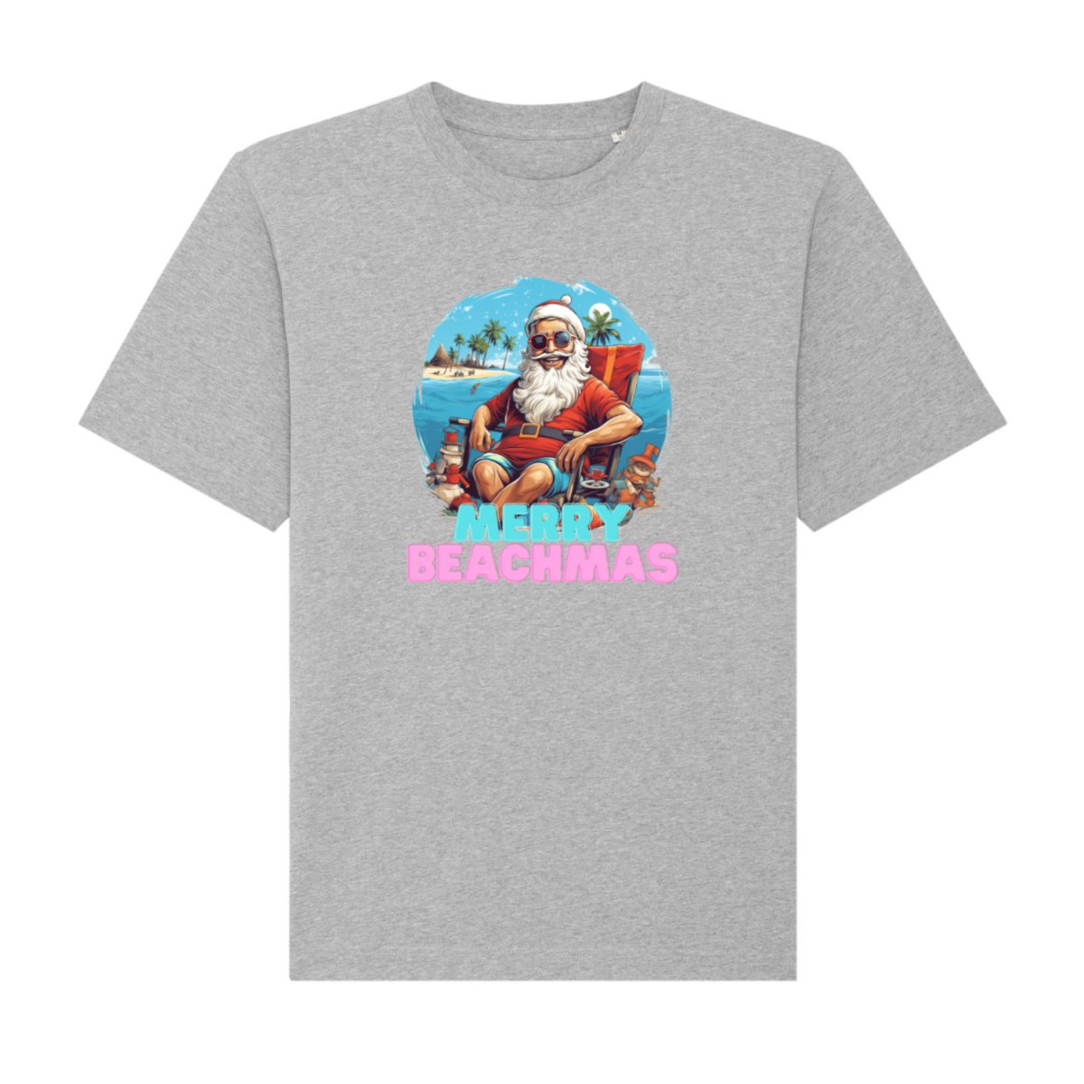 Strand Weihnachtsmann T - Shirt - "Merry Beachmas" Freestyler - bei HappyHugPixels