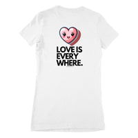 Herz Damen T - Shirt - Gildan Heavy Cotton 5000L Süßes 'Love2you' - T - Shirt bei HappyHugPixels