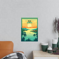 Fiji Poster - Exotisches Suva, Fiji Inseln - Travelposter Inselidylle - Poster bei HappyHugPixels