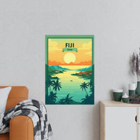 Fiji Poster - Exotisches Suva, Fiji Inseln - Travelposter Inselidylle - Poster bei HappyHugPixels