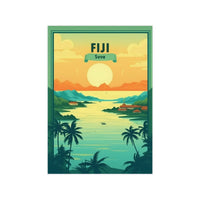 Fiji Poster - Exotisches Suva, Fiji Inseln - Travelposter Inselidylle - Poster bei HappyHugPixels