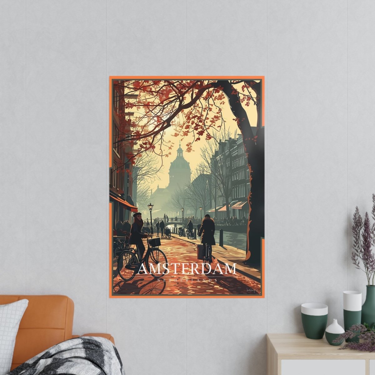 Amsterdam Poster - Herbstliche Stimmung in Amsterdam - Poster bei HappyHugPixels