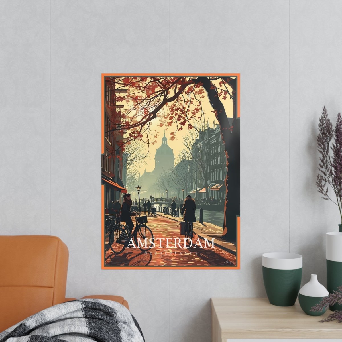 Amsterdam Poster - Herbstliche Stimmung in Amsterdam - Poster bei HappyHugPixels