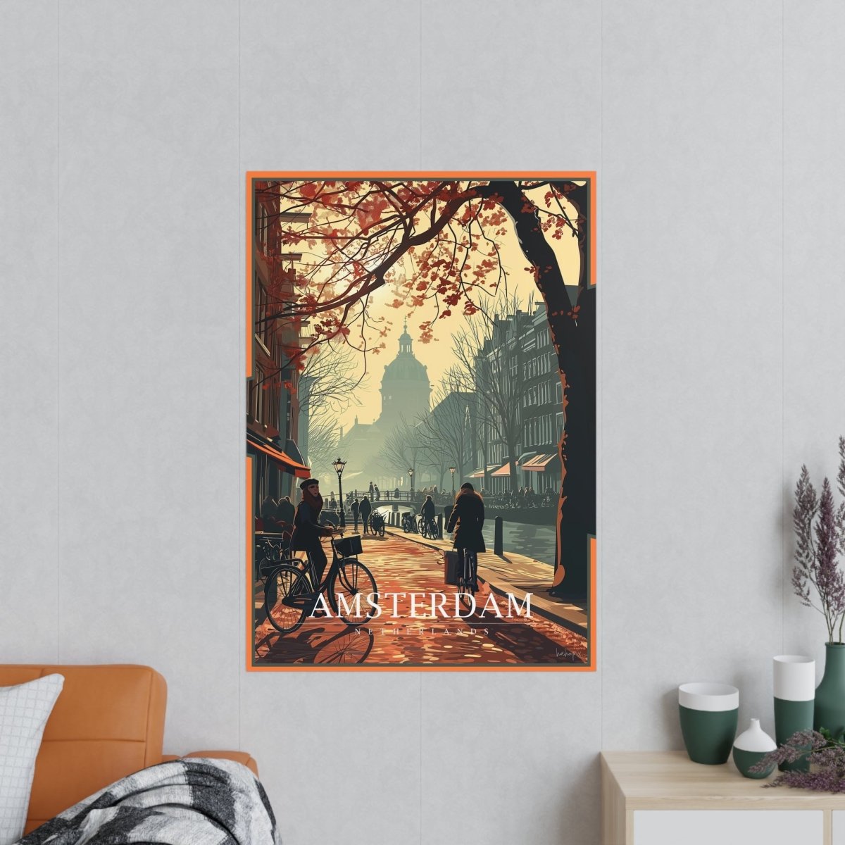 Amsterdam Poster - Herbstliche Stimmung in Amsterdam - Poster bei HappyHugPixels