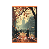 Amsterdam Poster - Herbstliche Stimmung in Amsterdam - Poster bei HappyHugPixels