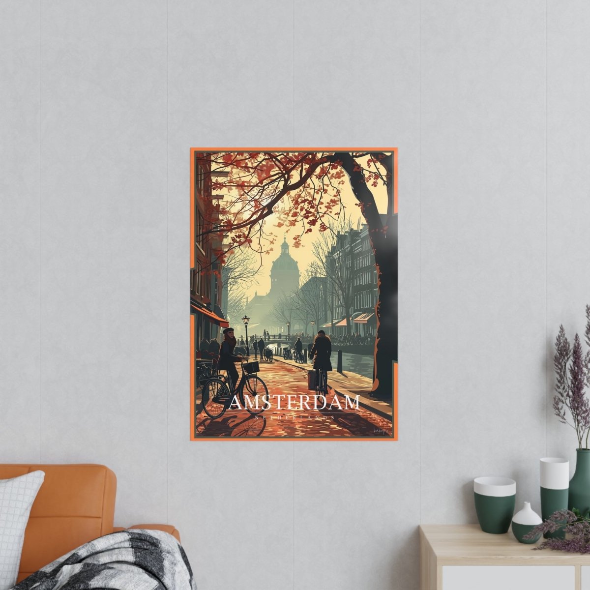 Amsterdam Poster - Herbstliche Stimmung in Amsterdam - Poster bei HappyHugPixels