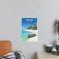 Sansibar Poster - Tropische Idylle Tansania - Travelposter - Poster bei HappyHugPixels