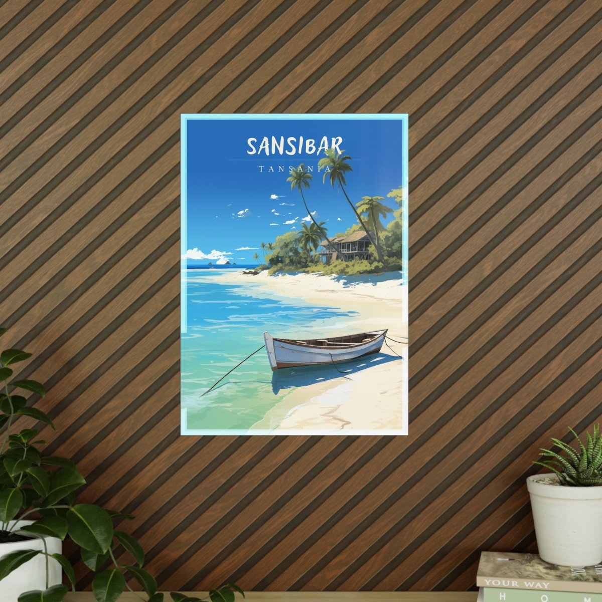 Sansibar Poster - Tropische Idylle Tansania - Travelposter - Poster bei HappyHugPixels