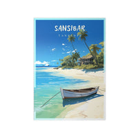 Sansibar Poster - Tropische Idylle Tansania - Travelposter - Poster bei HappyHugPixels