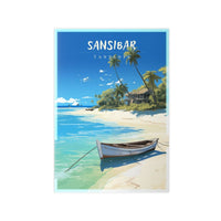 Sansibar Poster - Tropische Idylle Tansania - Travelposter - Poster bei HappyHugPixels