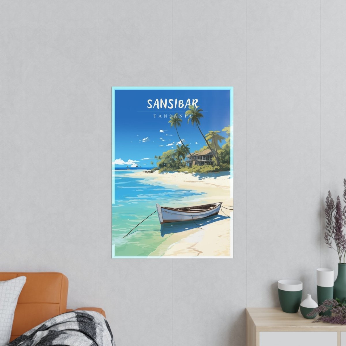 Sansibar Poster - Tropische Idylle Tansania - Travelposter - Poster bei HappyHugPixels