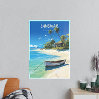 Sansibar Poster - Tropische Idylle Tansania - Travelposter - Poster bei HappyHugPixels