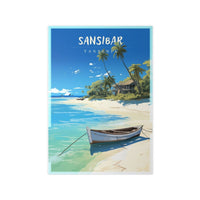 Sansibar Poster - Tropische Idylle Tansania - Travelposter - Poster bei HappyHugPixels