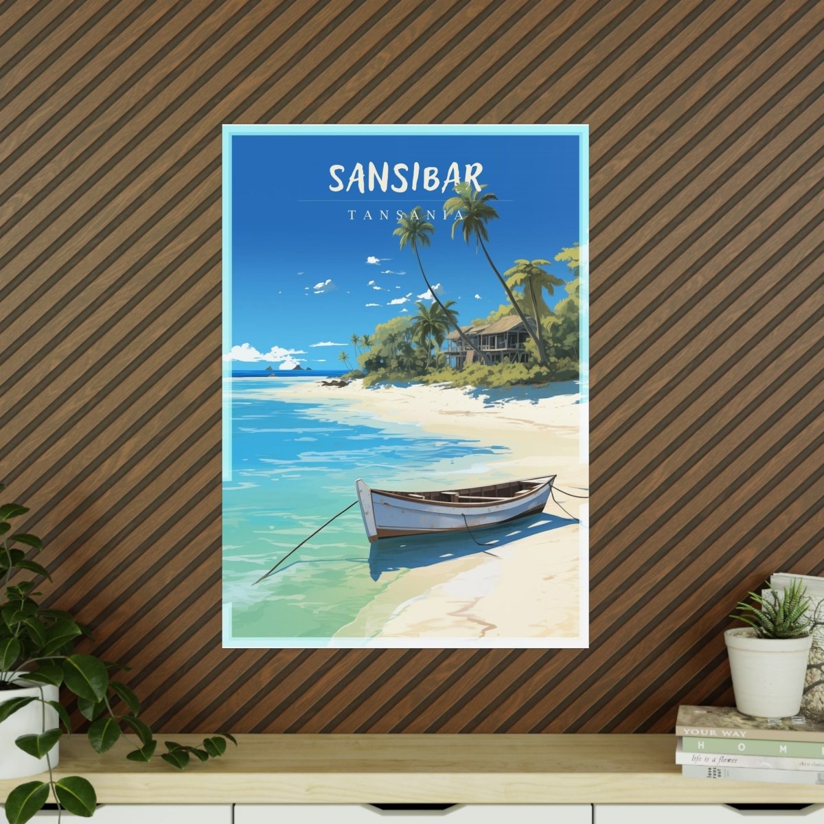 Sansibar Poster - Tropische Idylle Tansania - Travelposter - Poster bei HappyHugPixels