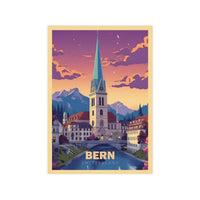 Bern Poster - Panoramablick auf die malerische Altstadt Brückenbogen - Poster bei HappyHugPixels