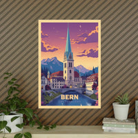 Bern Poster - Panoramablick auf die malerische Altstadt Brückenbogen - Poster bei HappyHugPixels