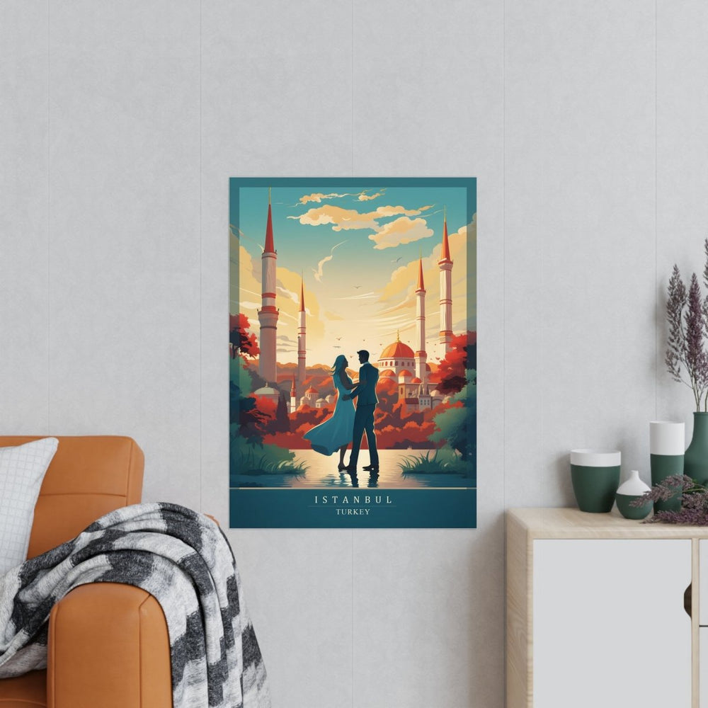 Istanbul Poster - Verliebte vor malerischer Kulisse - Poster bei HappyHugPixels