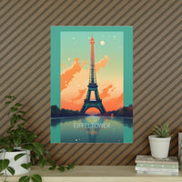 Paris Eiffelturm Poster - Illustration des Eiffelturms in Paris - Poster bei HappyHugPixels