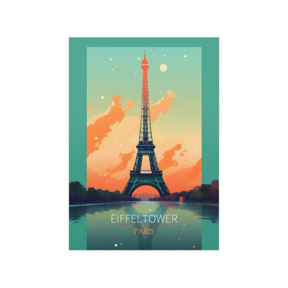 Paris Eiffelturm Poster - Illustration des Eiffelturms in Paris - Poster bei HappyHugPixels