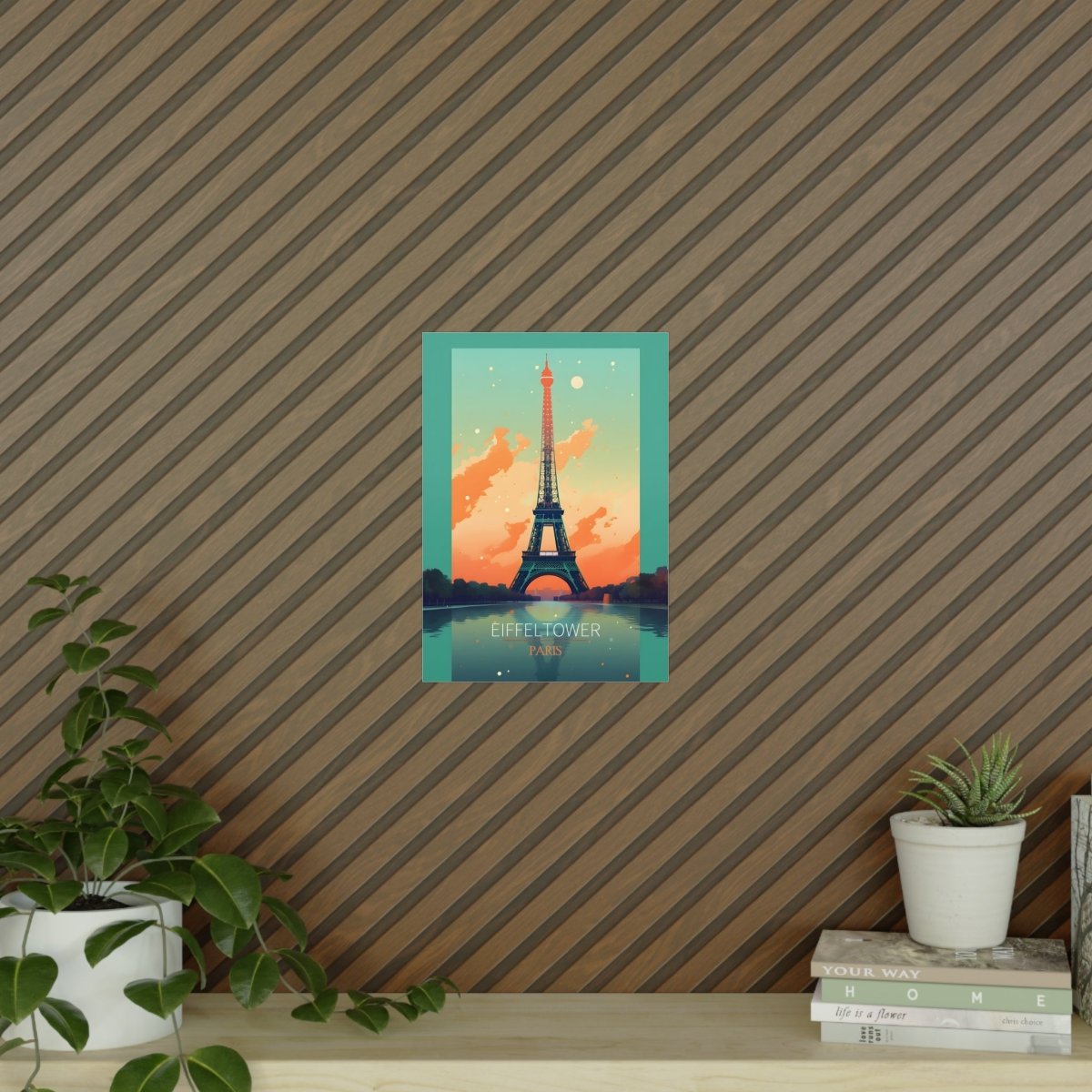 Paris Eiffelturm Poster - Illustration des Eiffelturms in Paris - Poster bei HappyHugPixels