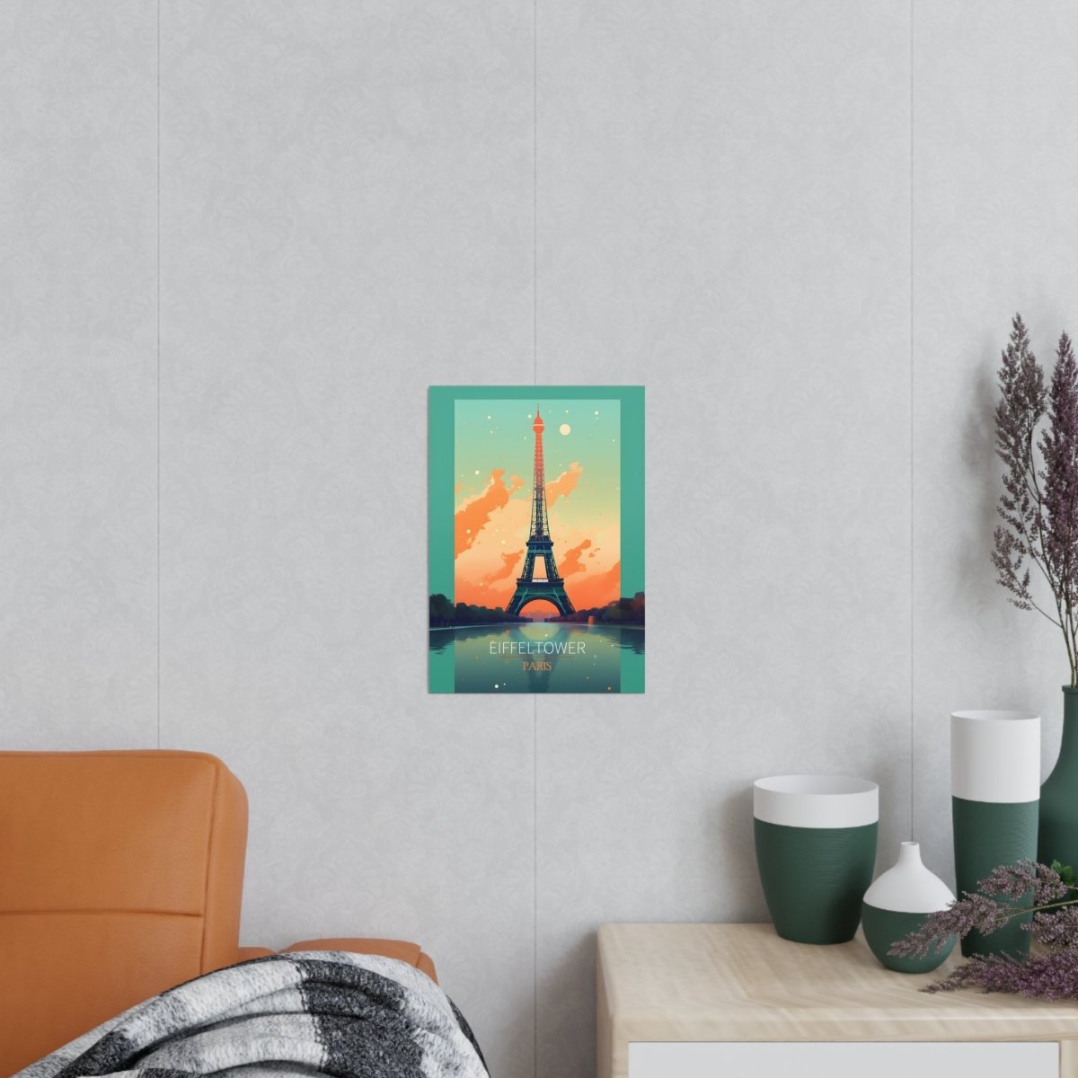 Paris Eiffelturm Poster - Illustration des Eiffelturms in Paris - Poster bei HappyHugPixels