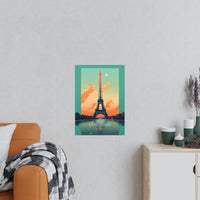 Paris Eiffelturm Poster - Illustration des Eiffelturms in Paris - Poster bei HappyHugPixels