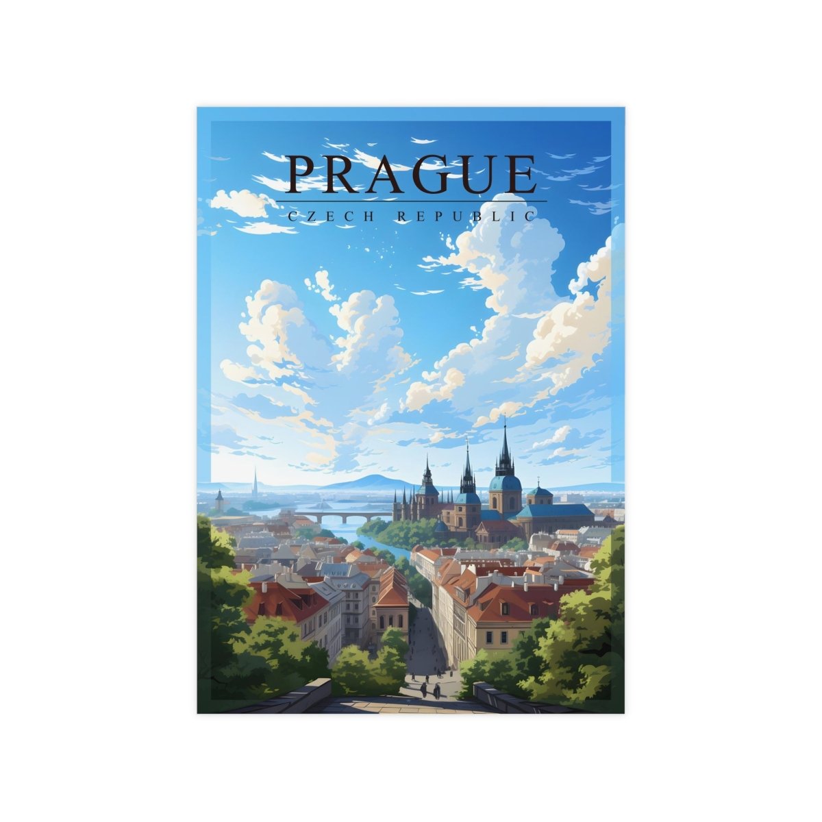 Prag Poster - Historisches Herz Tschechiens - Poster bei HappyHugPixels