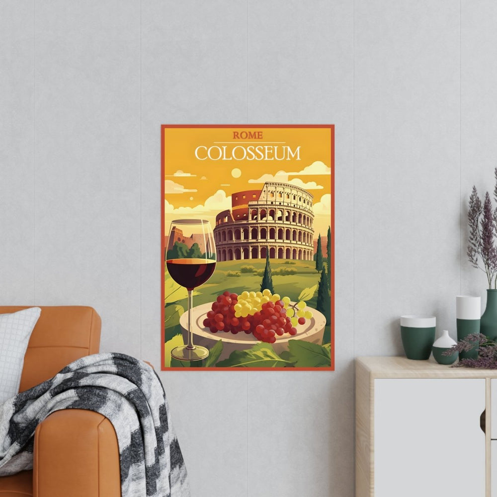 Rom Poster - Künstlerische Illustration des Colosseum - Poster bei HappyHugPixels