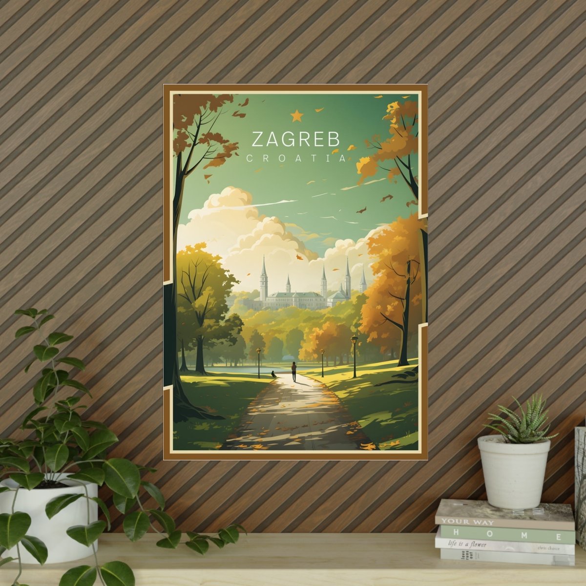 Zagreb Poster - Kulturelle Perle Kroatiens als Travelposter - Poster bei HappyHugPixels