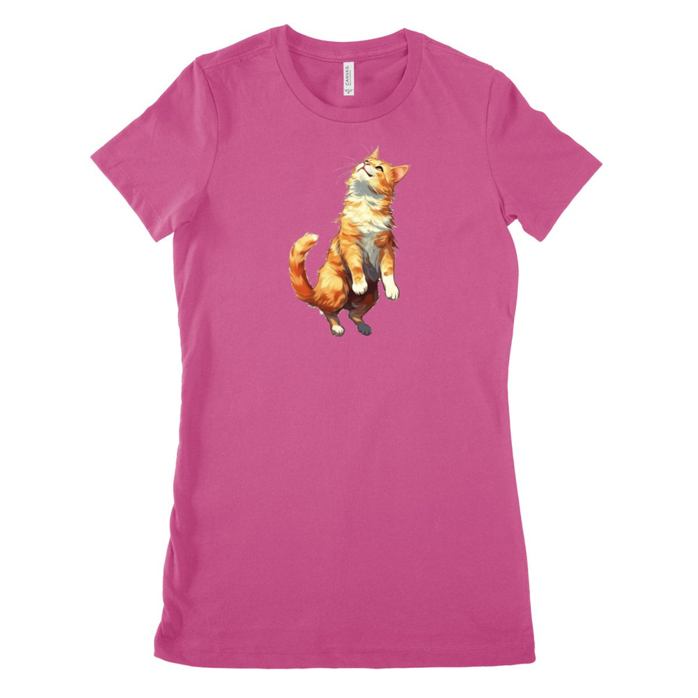 Verspieltes Katzen T - Shirt - Bella & Canvas Favorite - T - Shirt bei HappyHugPixels
