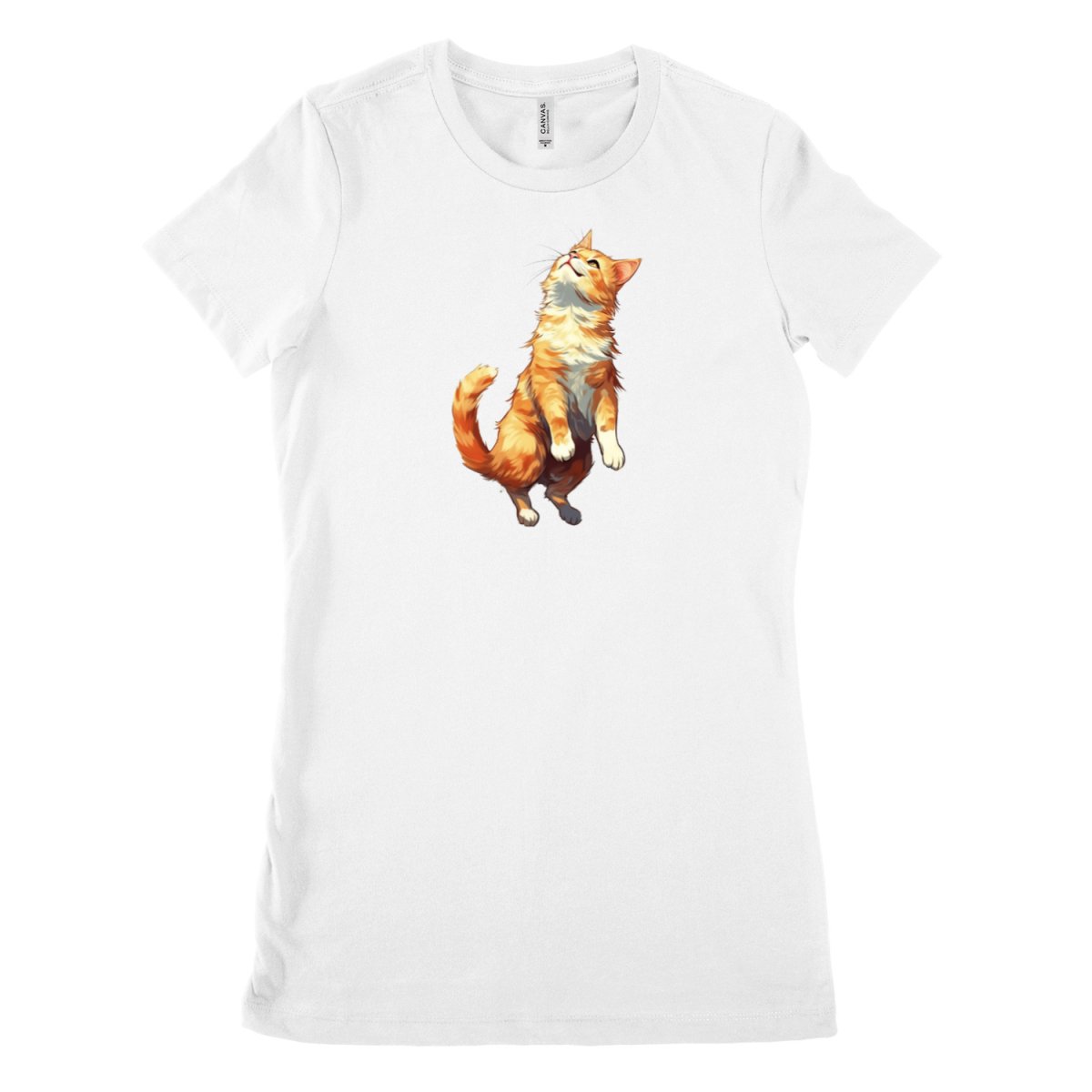 Verspieltes Katzen T - Shirt - Bella & Canvas Favorite - T - Shirt bei HappyHugPixels