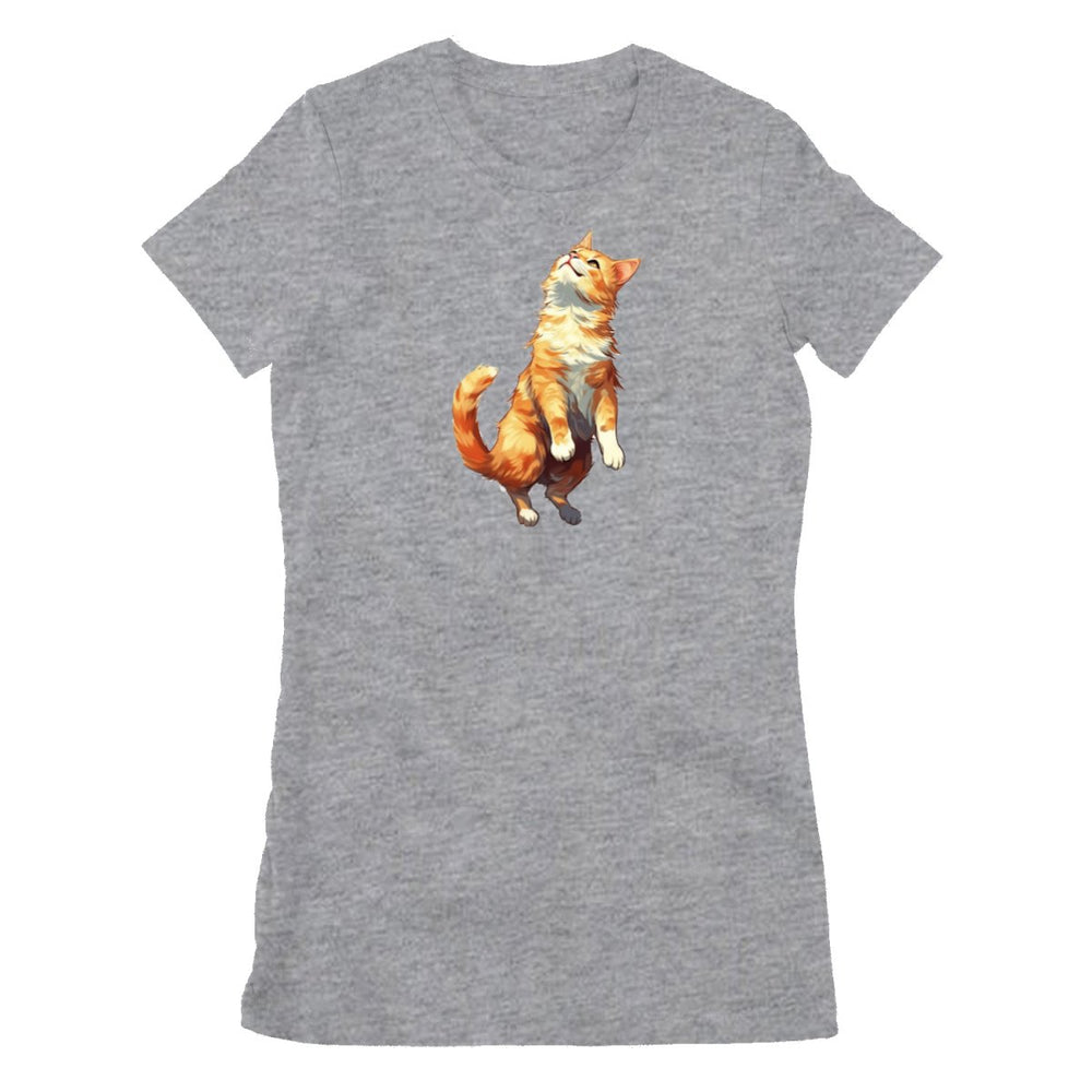 Verspieltes Katzen T - Shirt - Bella & Canvas Favorite - T - Shirt bei HappyHugPixels