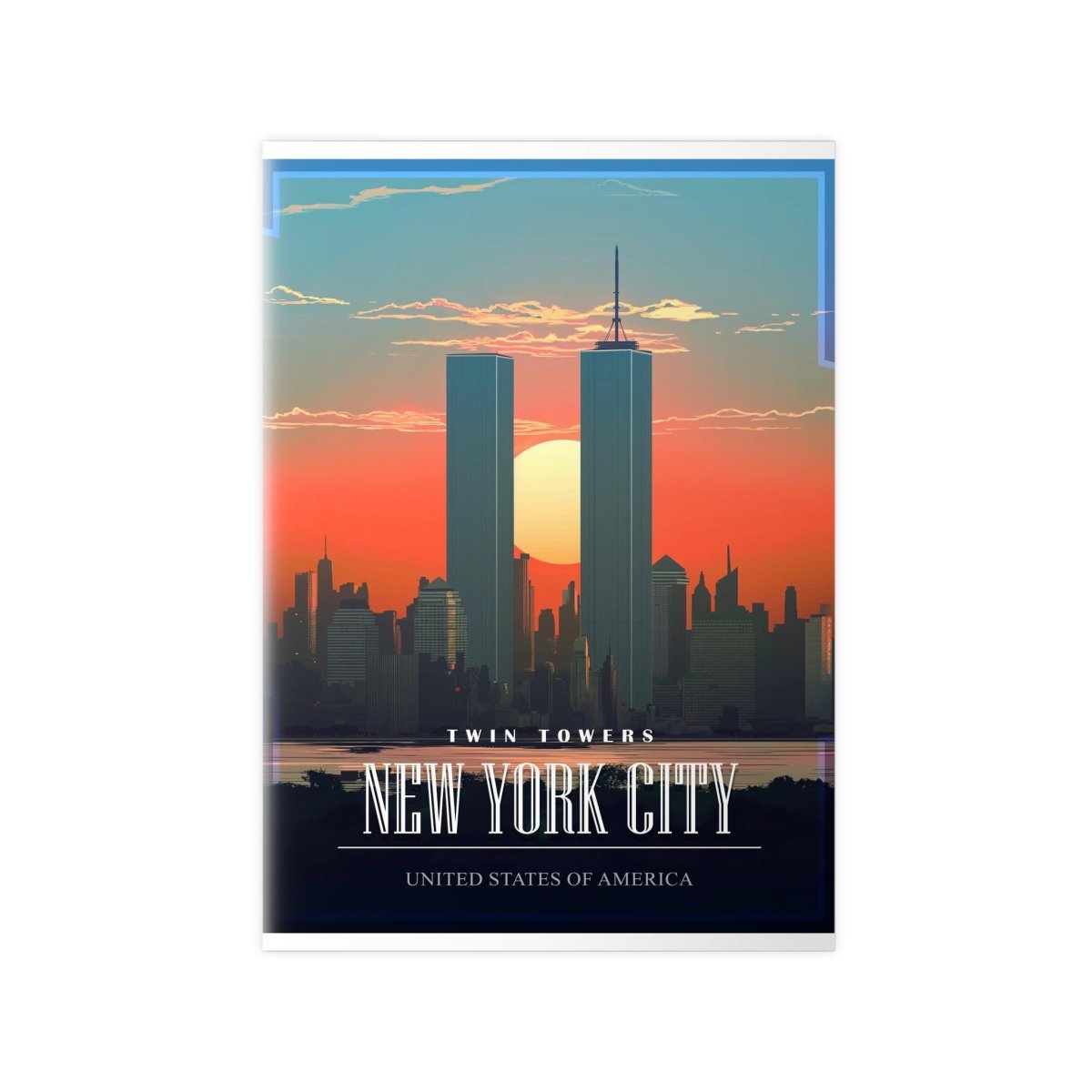 Twin Towers Poster - Vintage New York City - Poster bei HappyHugPixels