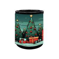 Weihnachtliche Waldlandschaft Schwarze Tasse – 330ml – Spülmaschinenfest - bei HappyHugPixels